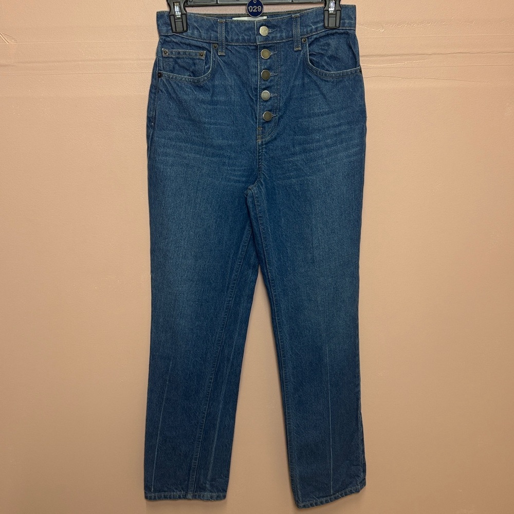 Reformation Cynthia Button Fly High Rise Straight - Picture 3 of 7